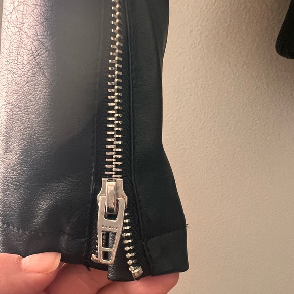 Blank NYC Girls Kids Faux Leather Shearling Jacket Size M - Picture 3 of 11